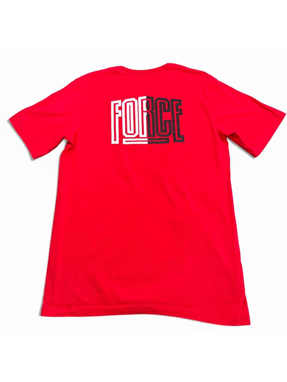 Nike Force Tee Shirt Mens Size Small Red Big Center Logo Graphic Active